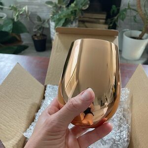 4 Rose gold stemless wine tumblers